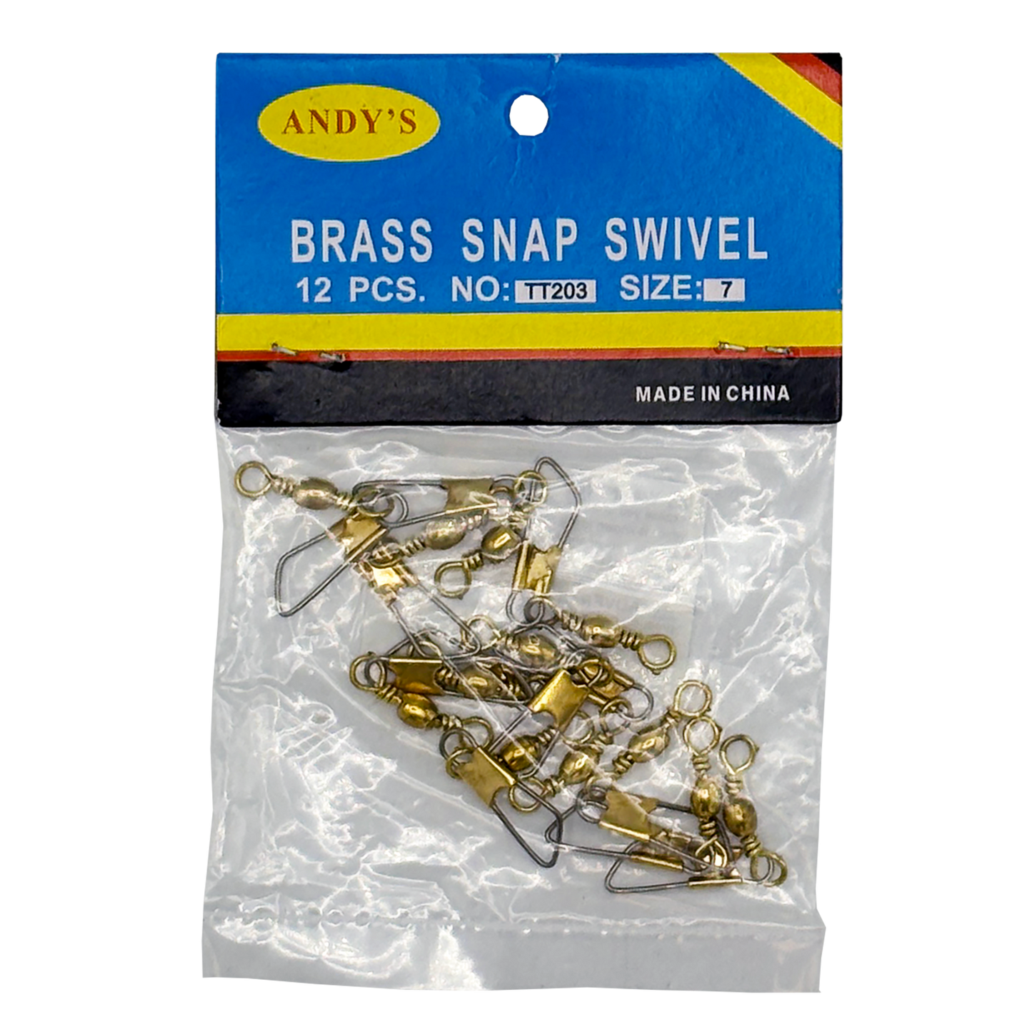 12CT BRASS SNAP SWIVELS