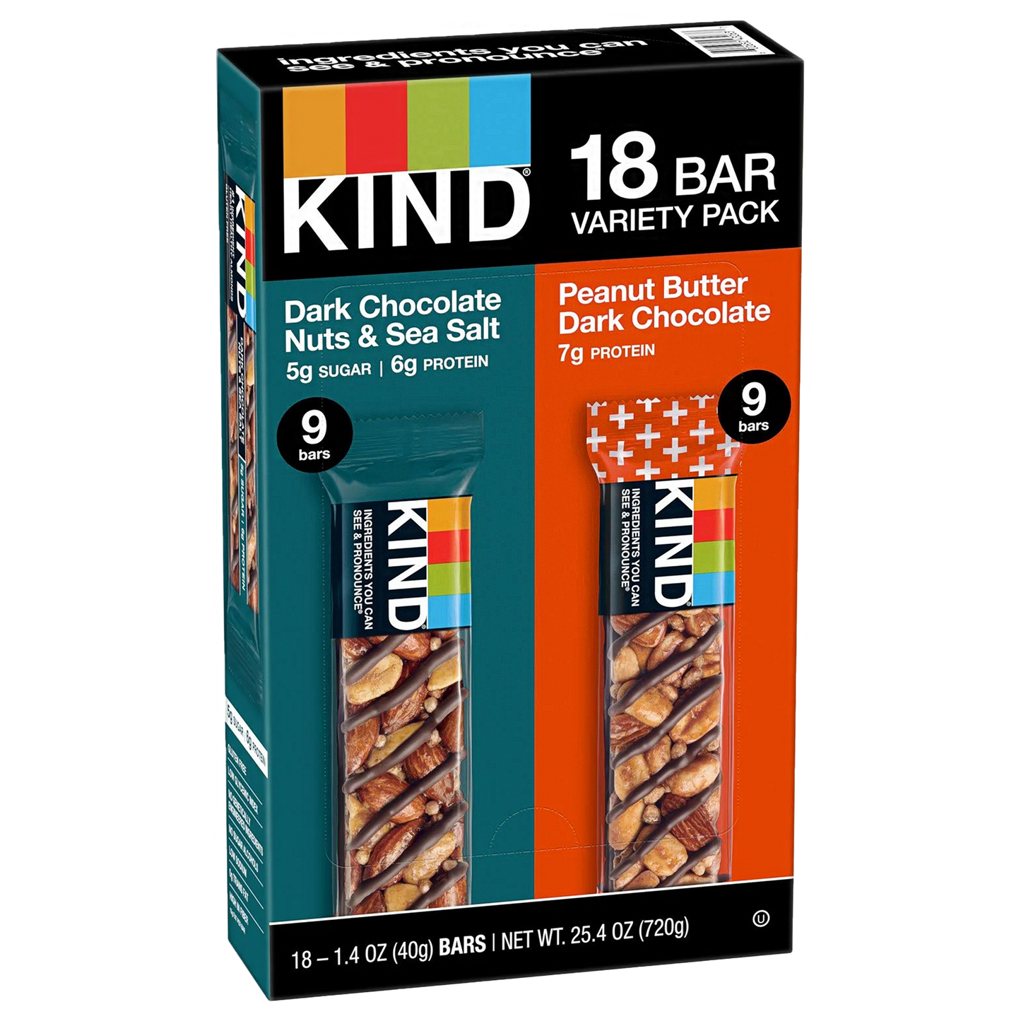 18PK KIND BAR VARIETY PACK DISPLAY