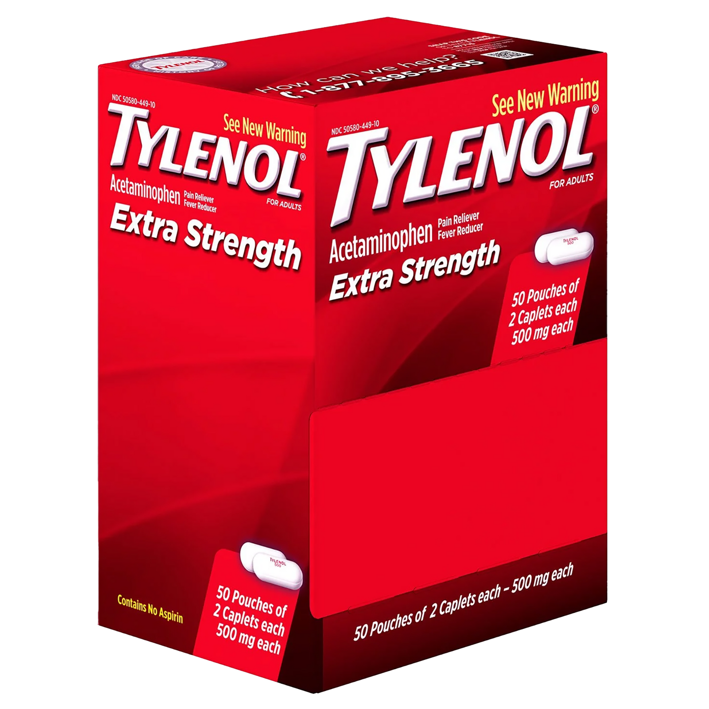 50PK TYLENOL EXTRA STRENGTH DISPLAY
