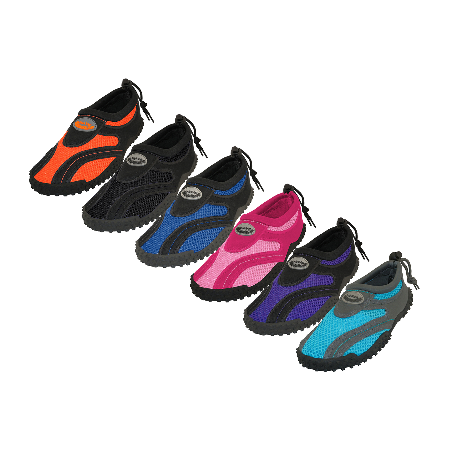 36 PAIR LADIES AQUA SHOES CASE
