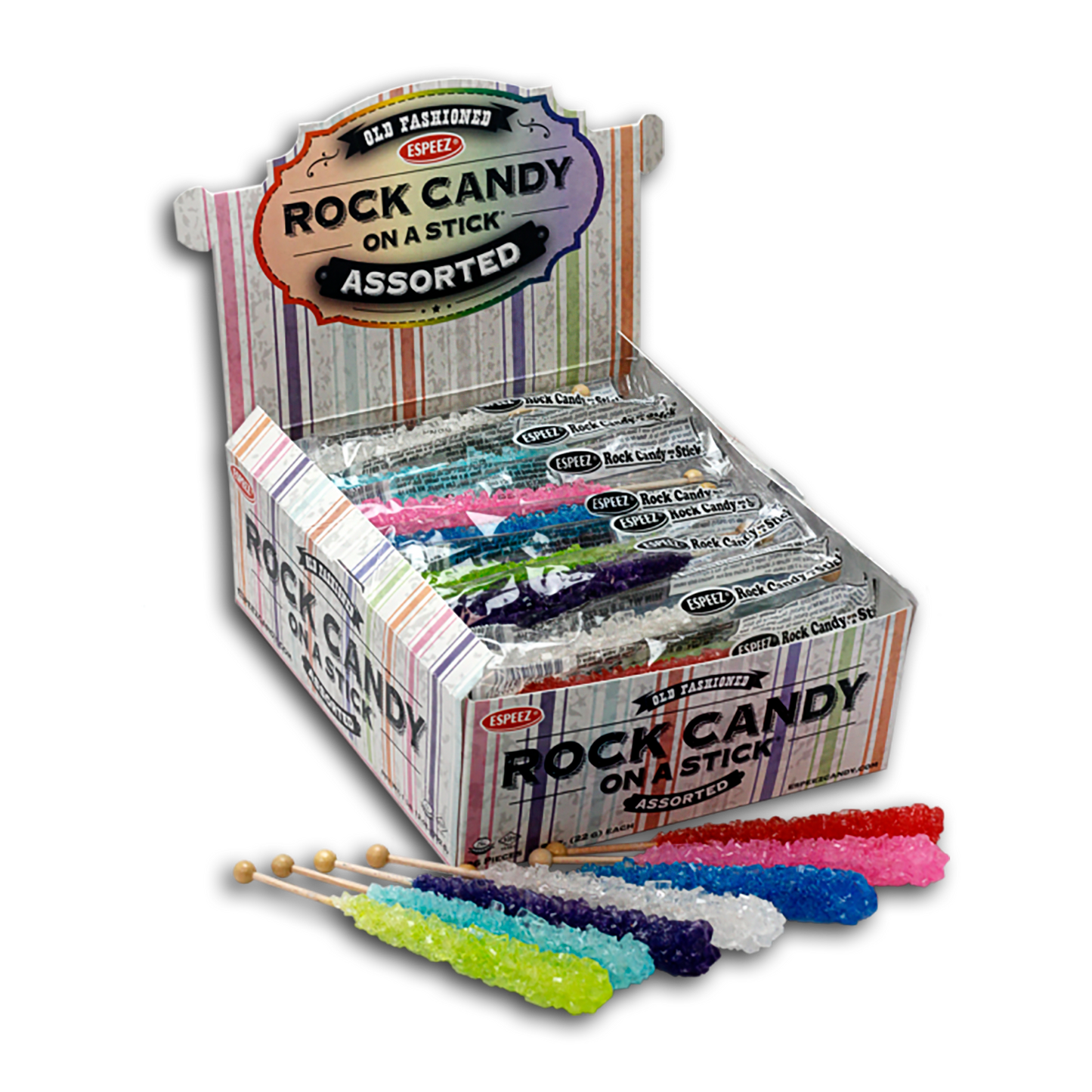 36PC ROCK CANDY ON A STICK DISPLAY
