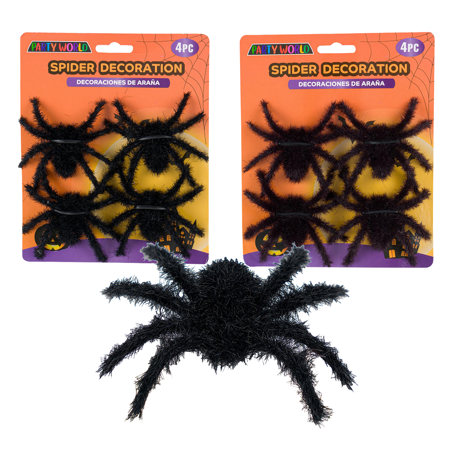 4PC SPIDER DECOR