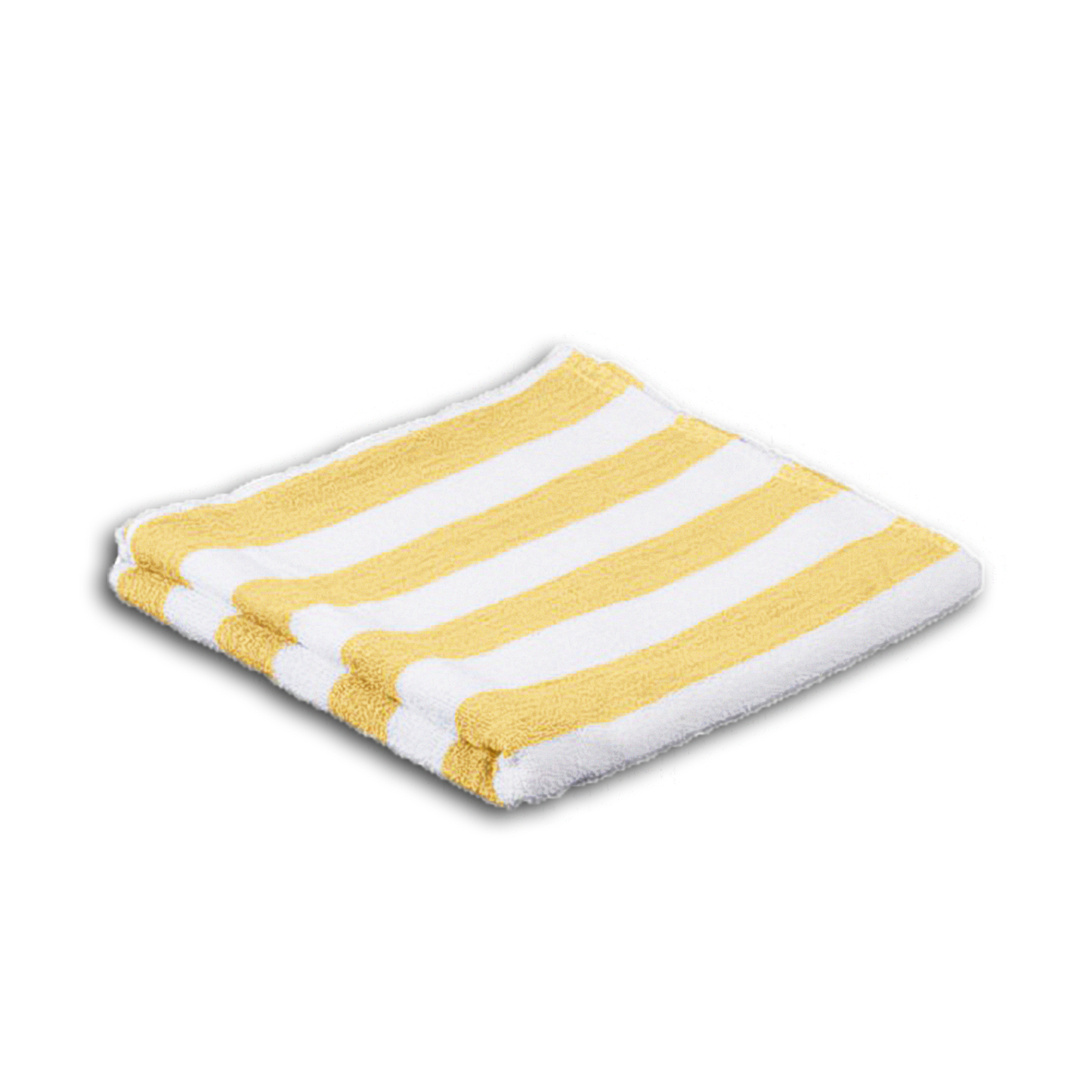 YELLOW/WHITE STRIPED CABANA/POOL TOWEL