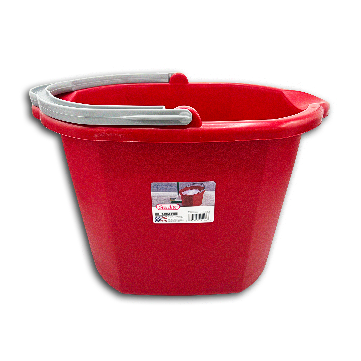 16QT SQAURE PAIL W/HANDLE