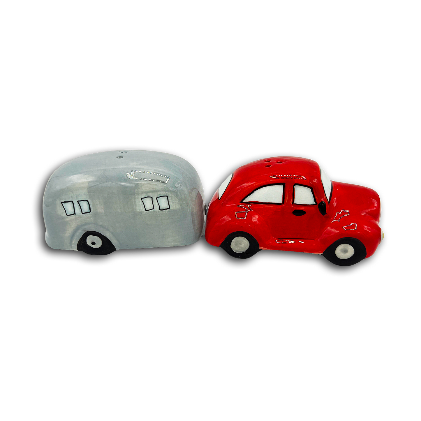 CAR & TRAILER CERAMIC SALT & PEPPER SET