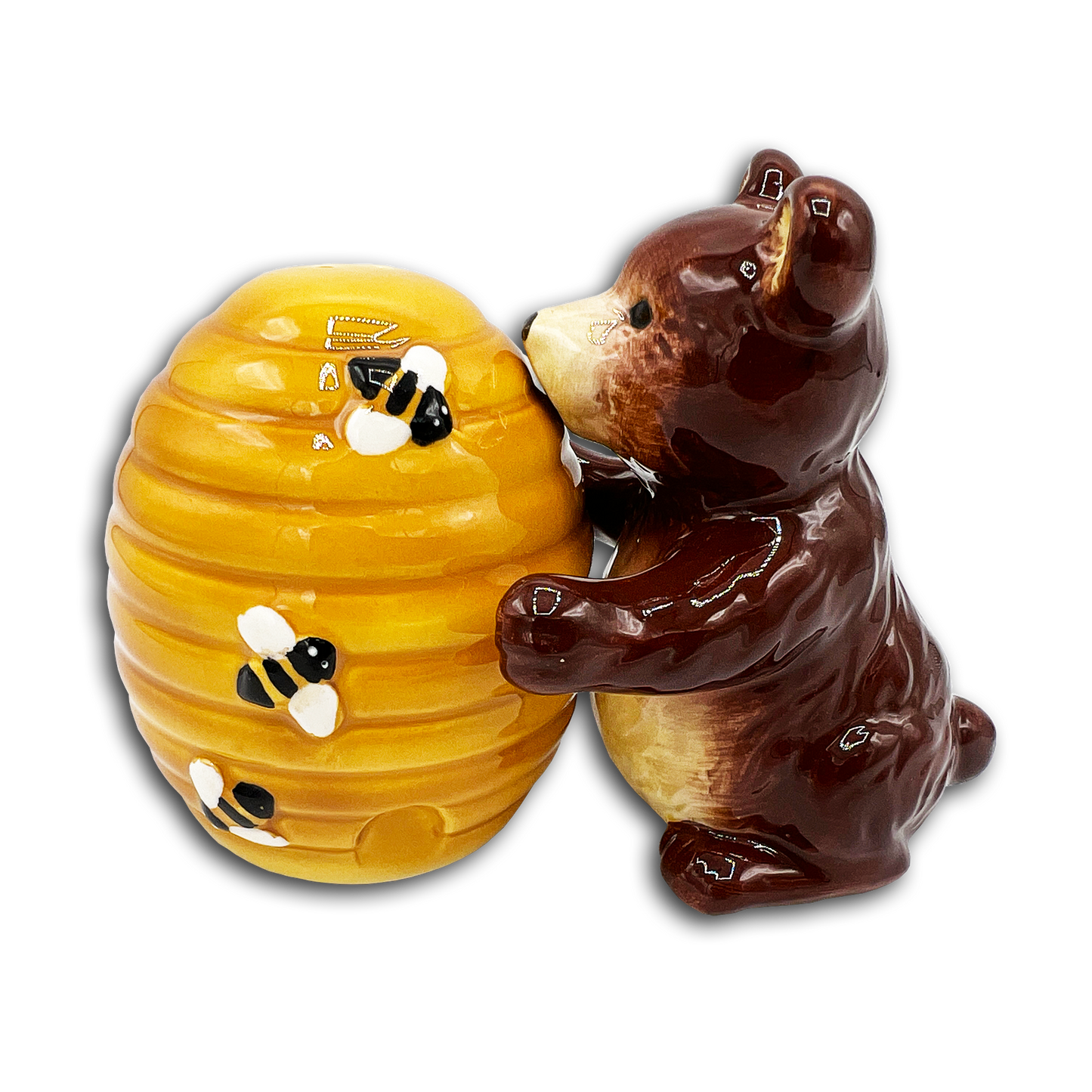 BEAR & HONEY CERAMIC SALT & PEPPER SET