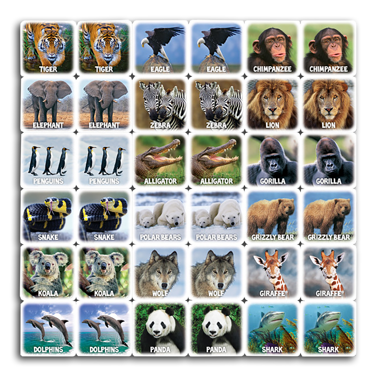 WORLD OF ANIMALS MATCHING GAME