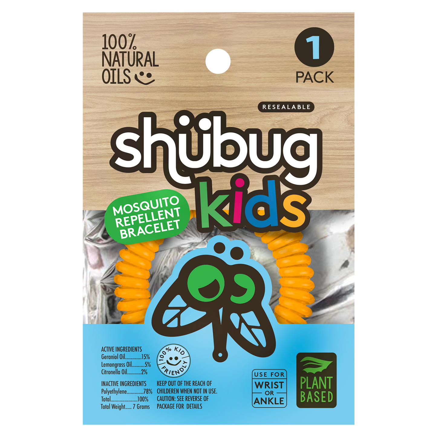 SHUBUG KIDS NATURAL INSECT REPELLENT COIL BRACELETS