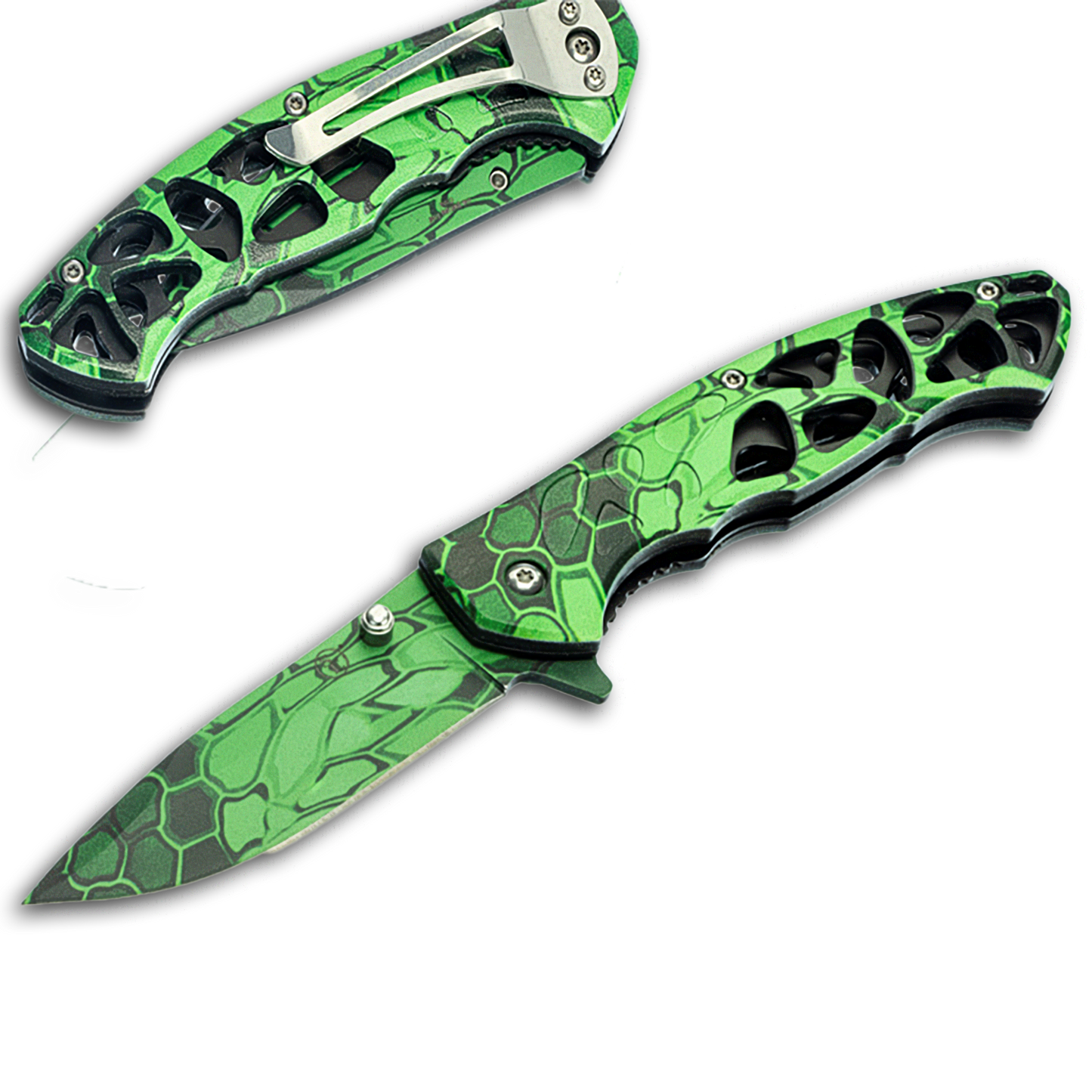 GREEN SNAKE SKIN KNIFE