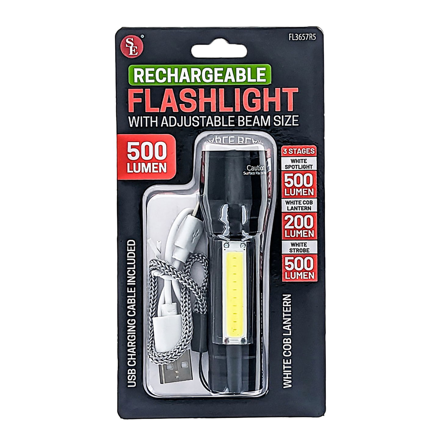 RECHARGEABLE USB FLASHLIGHT