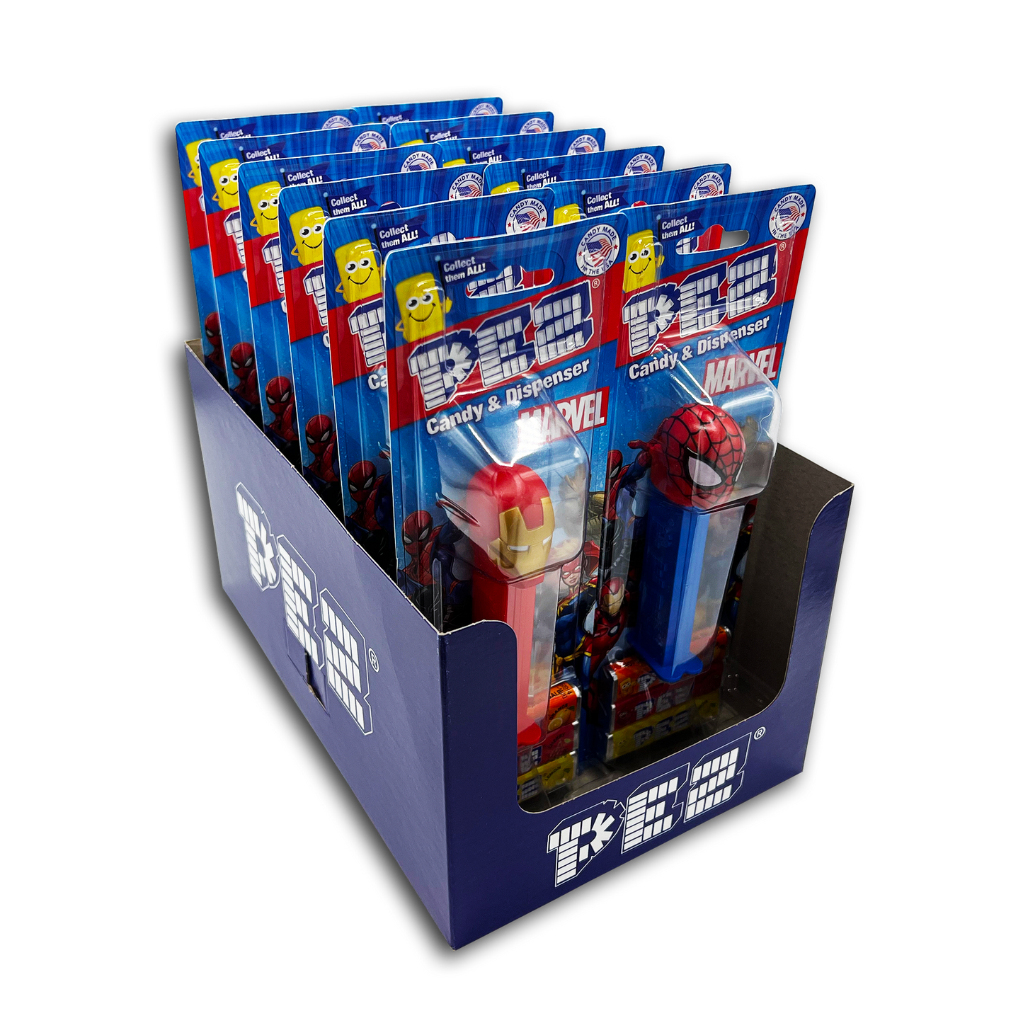 12PK PEZ MARVEL DISPLAY