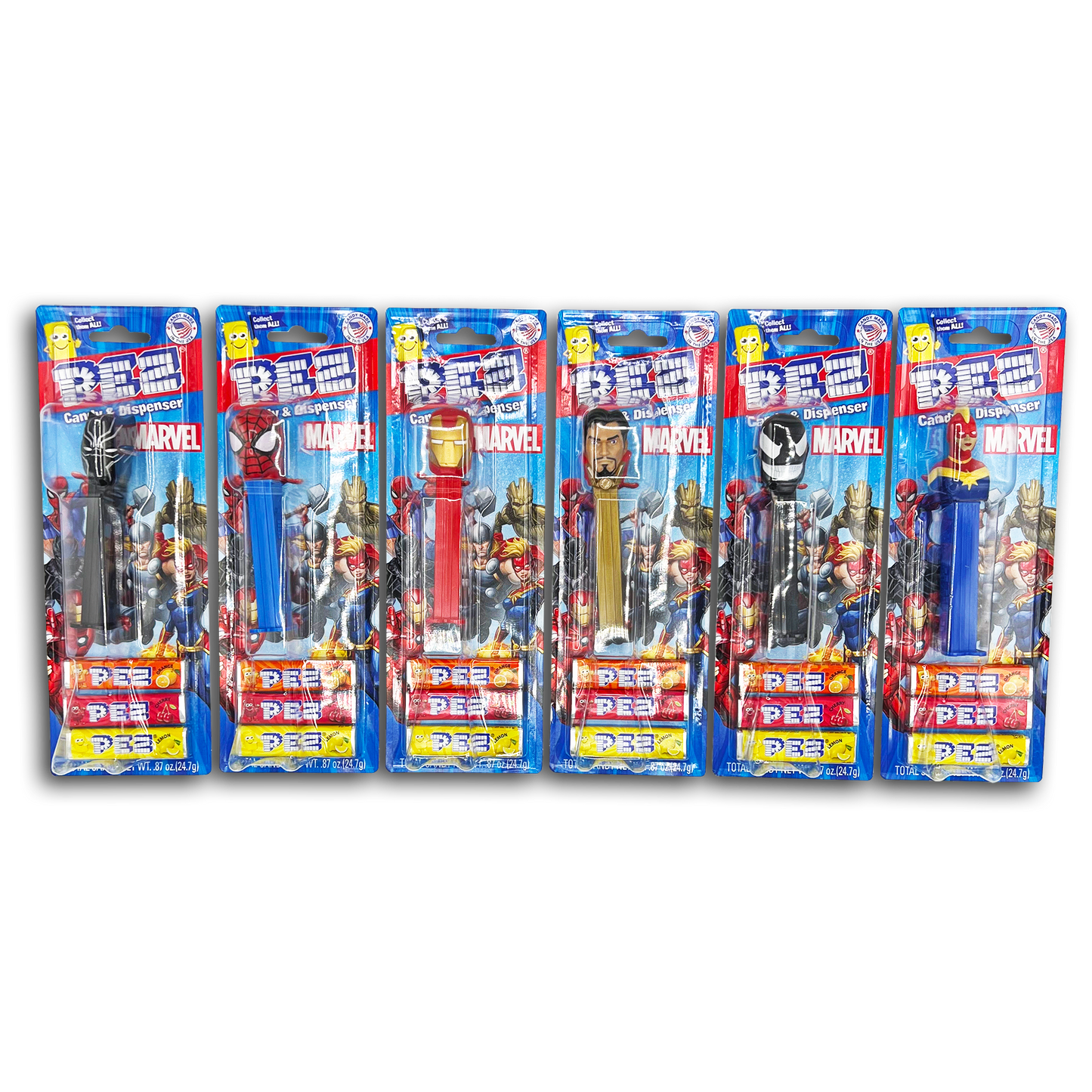 12PK PEZ MARVEL DISPLAY