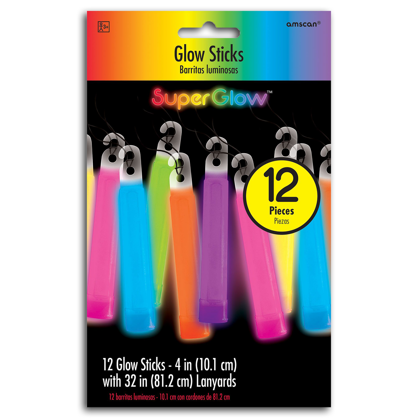 12PC 4" GLOW STICK W/LANYARD