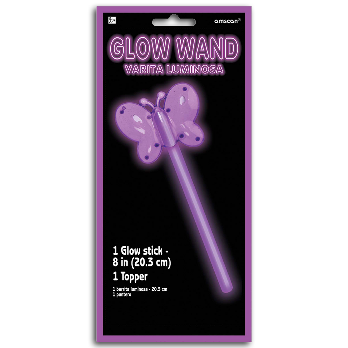 8" GLOW BUTTERLFY WAND