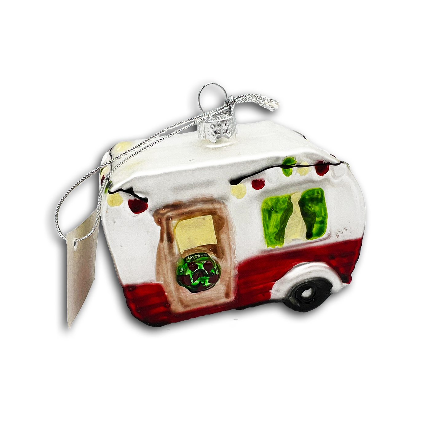 BLOWN GLASS CAMPER ORNAMENT