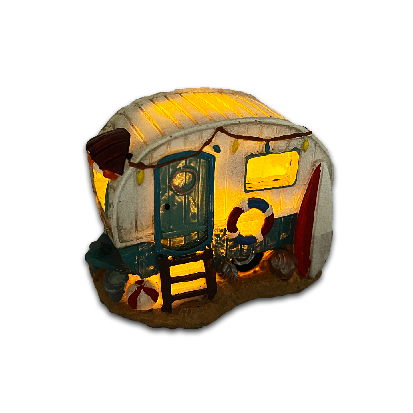 4PK RESIN LED CAMPER DECOR