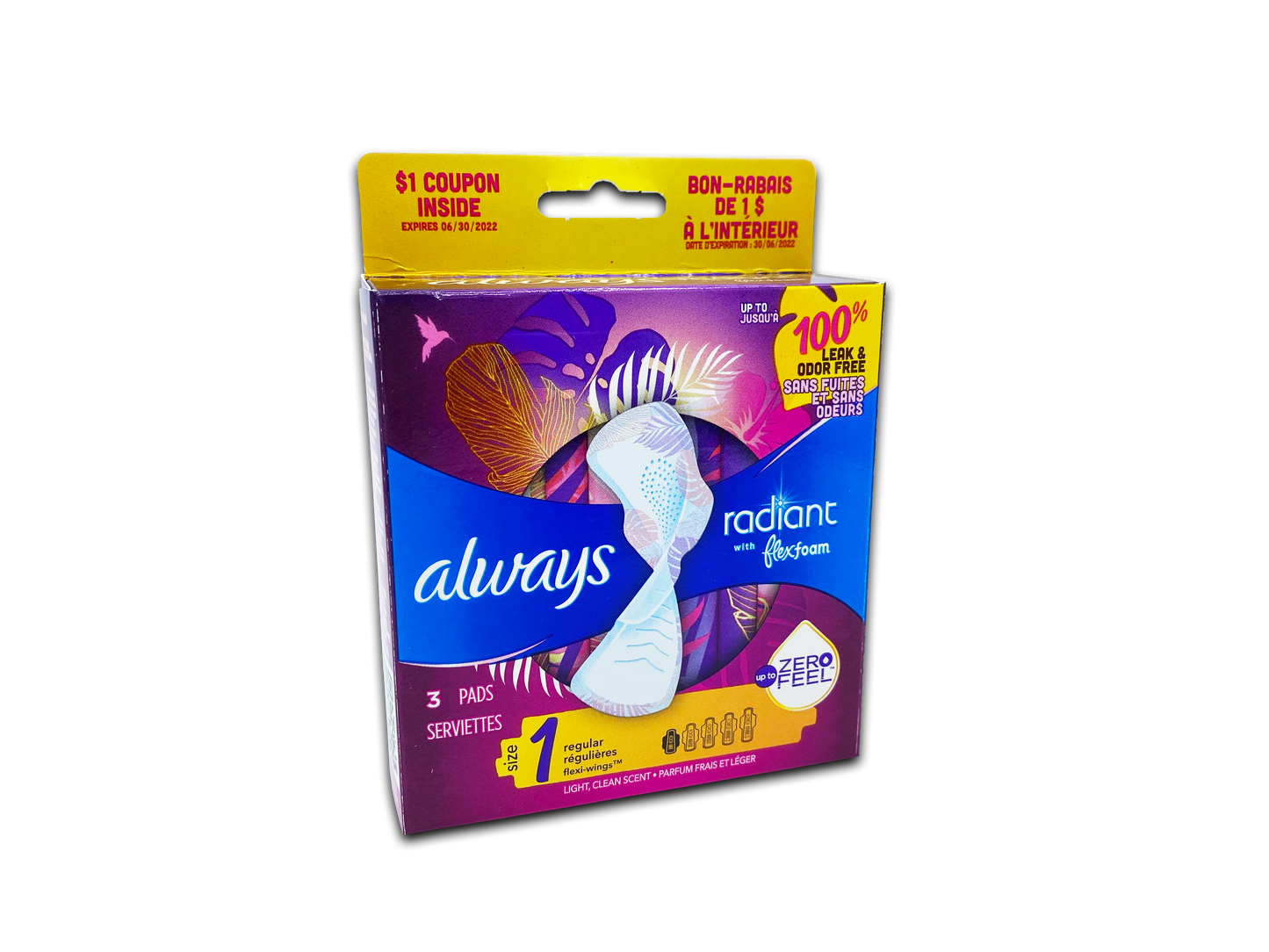 ALWAYS RADIANT W/FLEXFOAM PADS