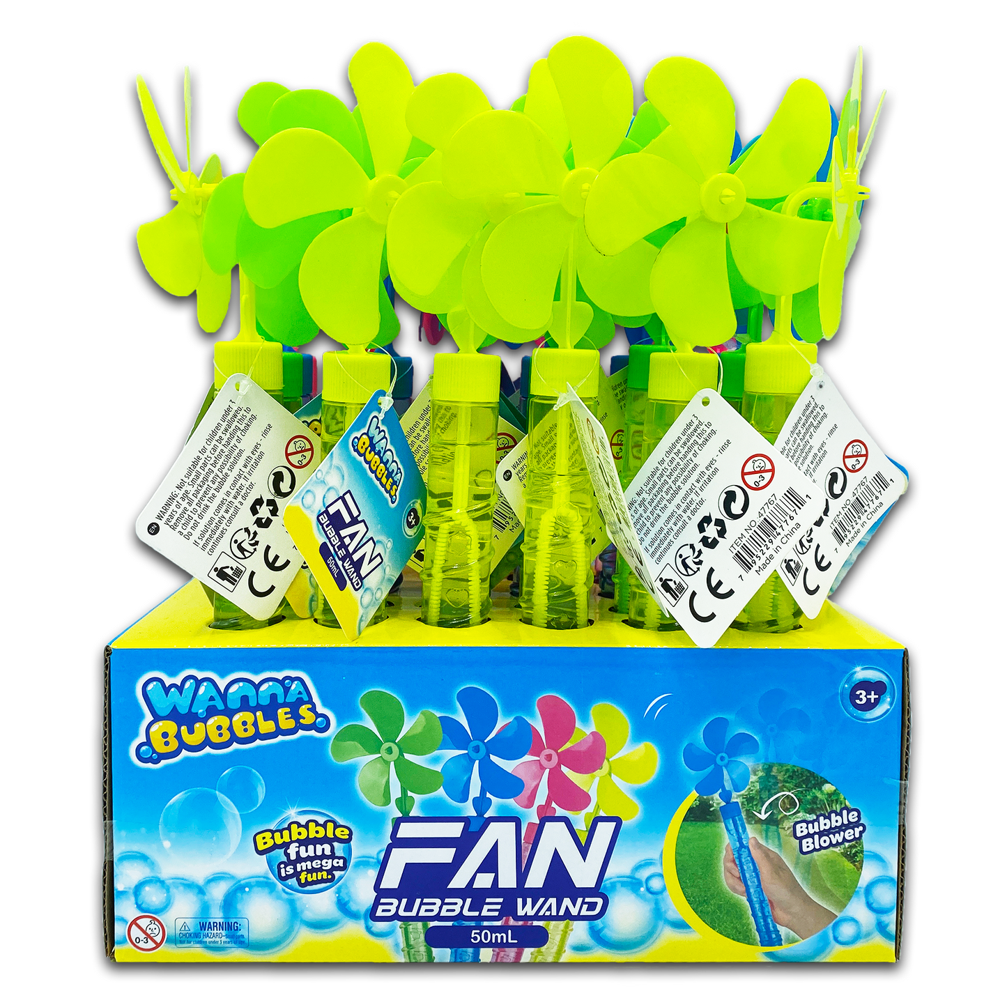24PC FAN BUBBLE WAND DISPLAY