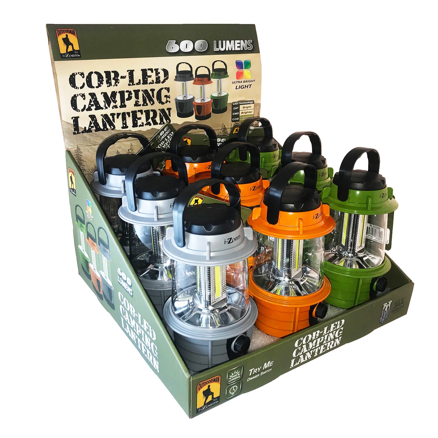 9PC COB-LED CAMPING LANTERN