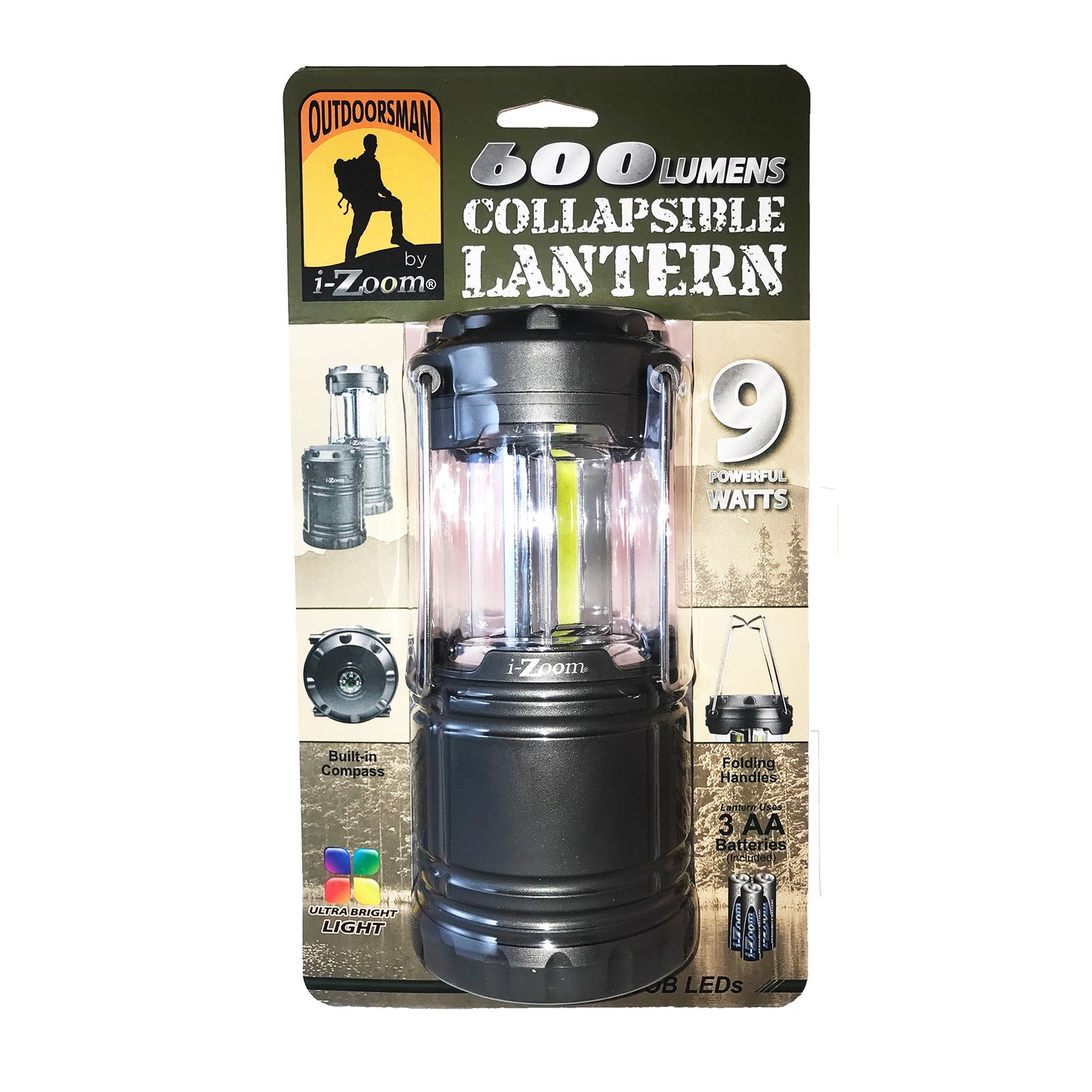 CARDED COB LED COLLAPSIBLE LANTERN