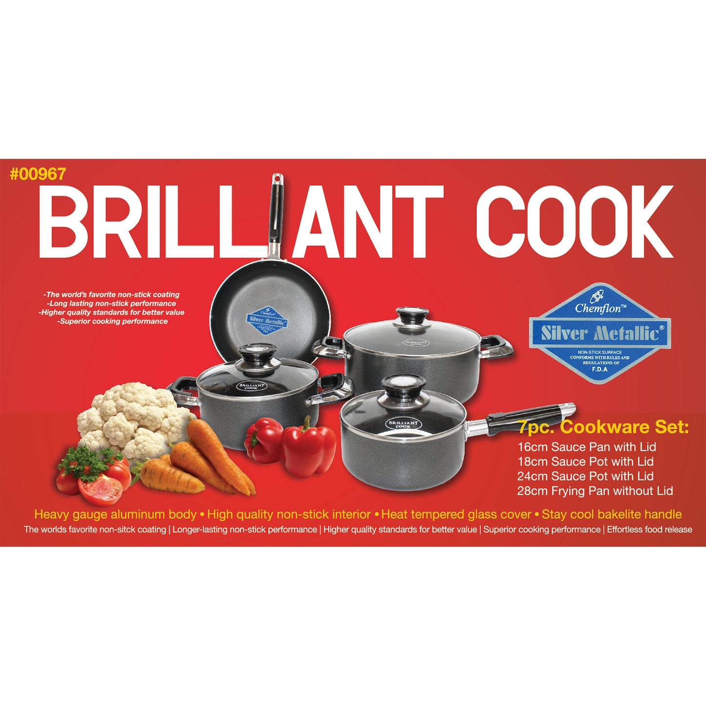 7PC NON-STICK COOKWARE SET