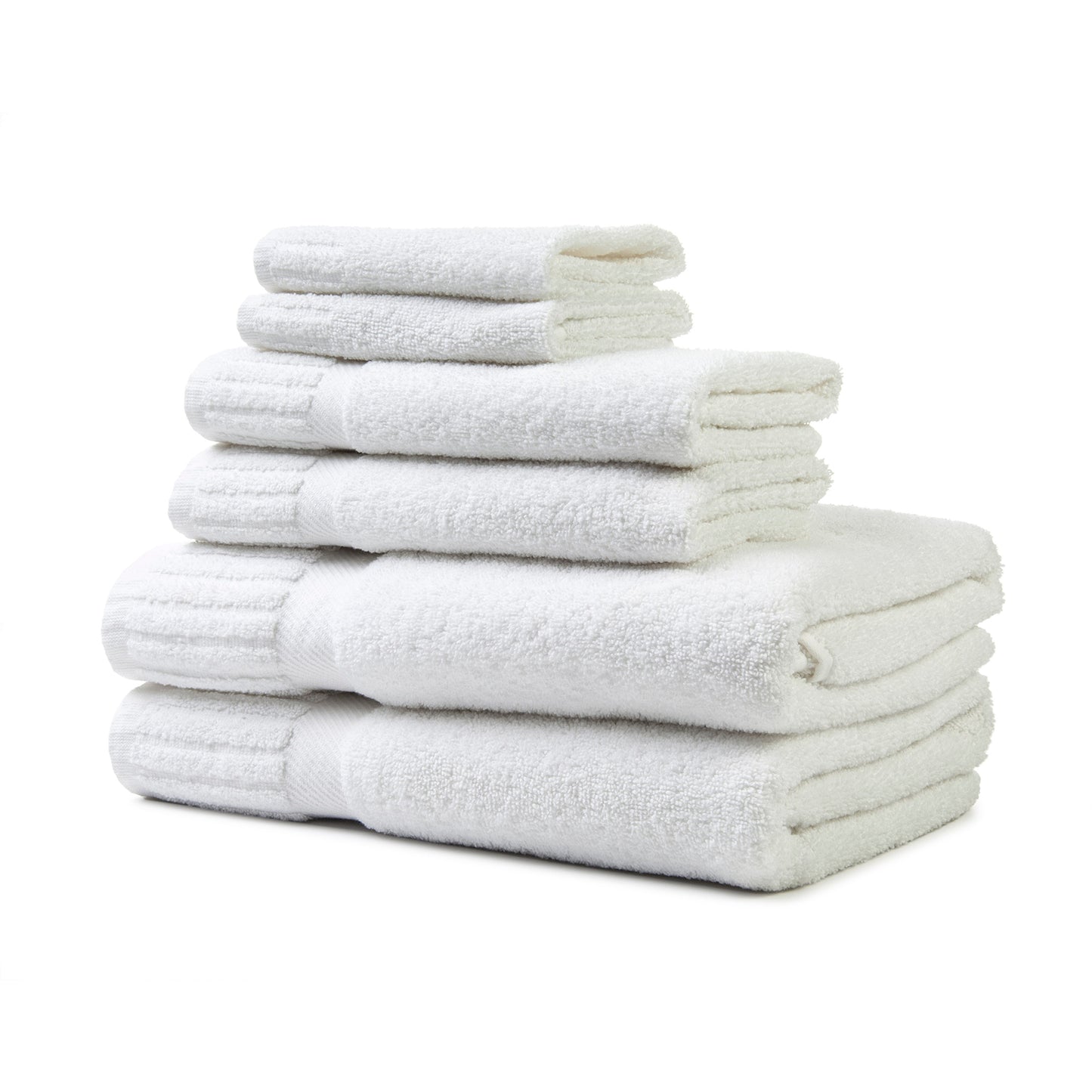 WHITE PREMIUM PIANO KEY BOARDER TOWELS/CLOTHS