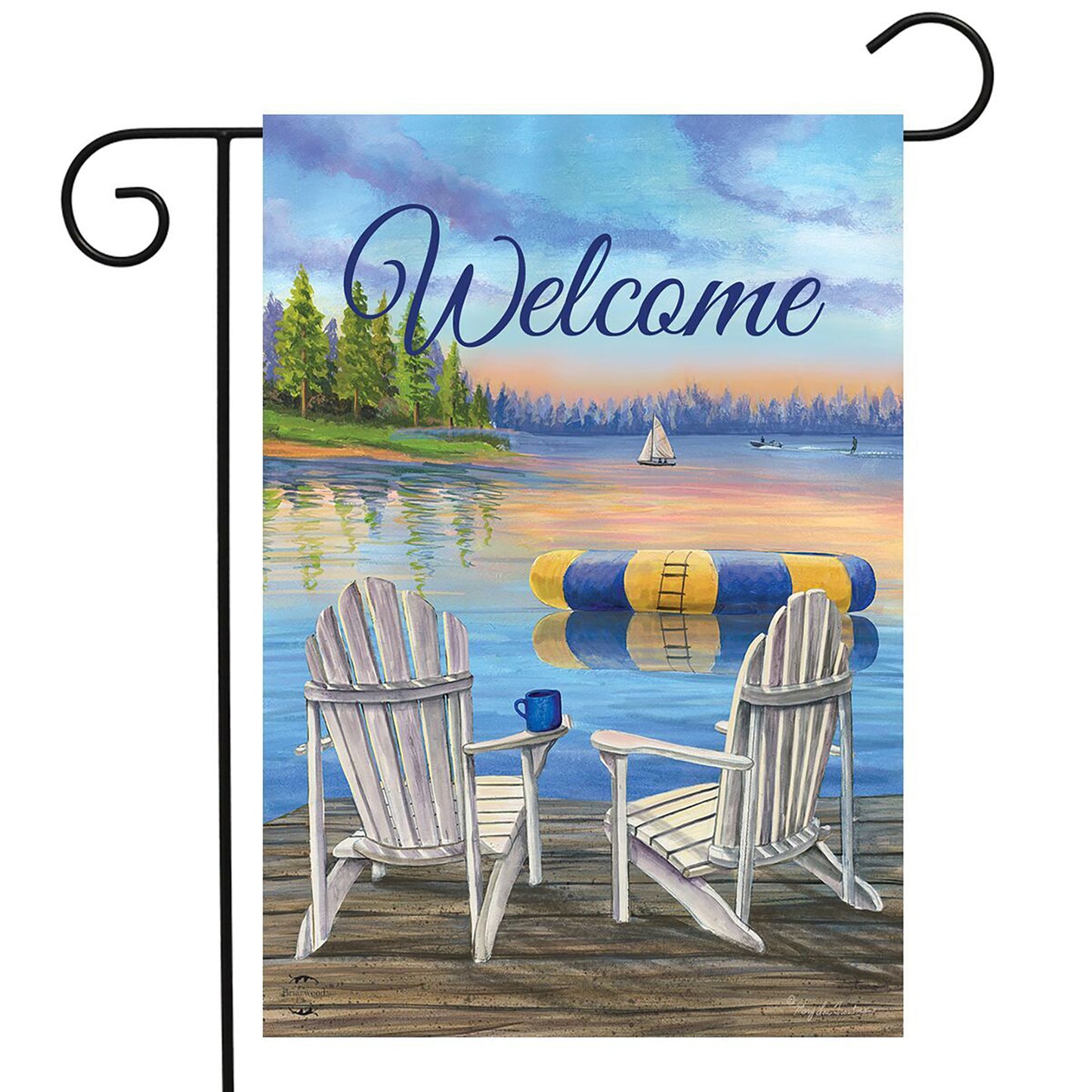 WATERFRONT RETREAT WELCOME GARDEN FLAG