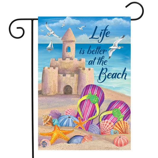 LIFE IS BETTER AT THE BEACH GARDEN FLAG