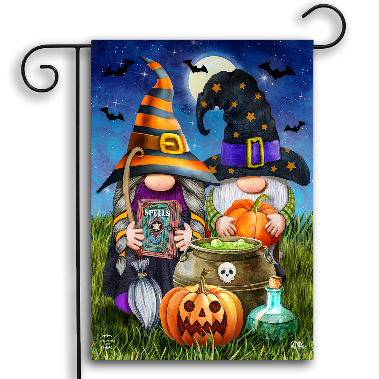 HALLOWEEN GNOMES GARDEN FLAG