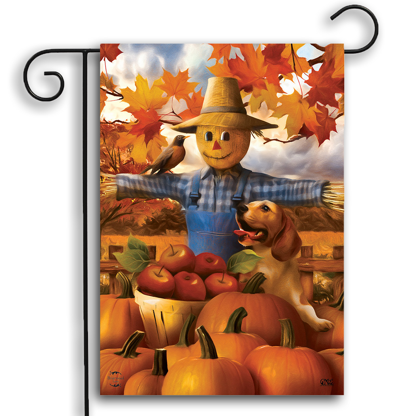 AUTUMN SCARECROW GARDEN FLAG