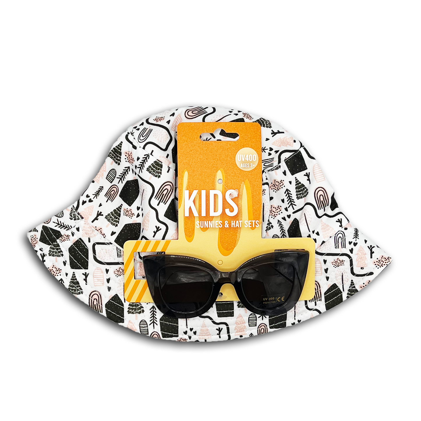 2PC KIDS BUCKET HAT & SUNGLASSES SET