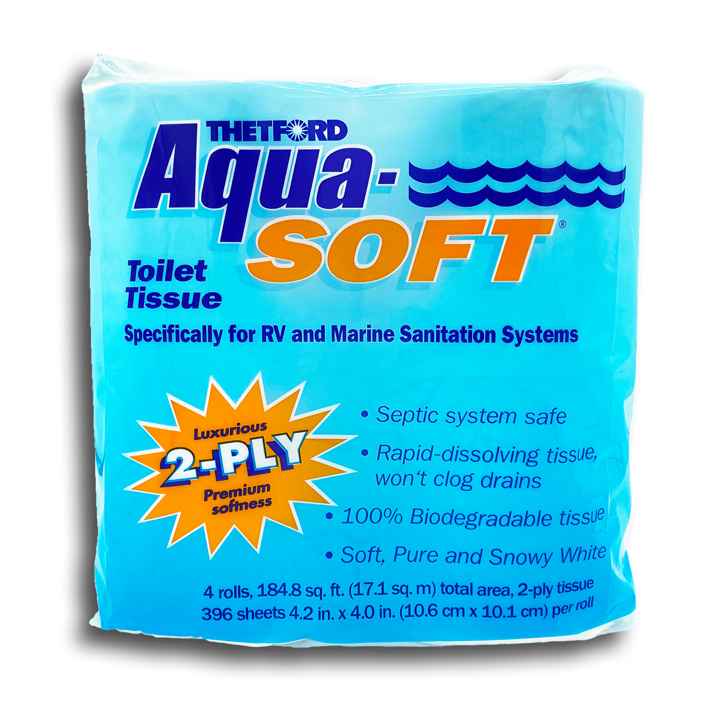 4PK AQUA SOFT 2-PLY TISSUE