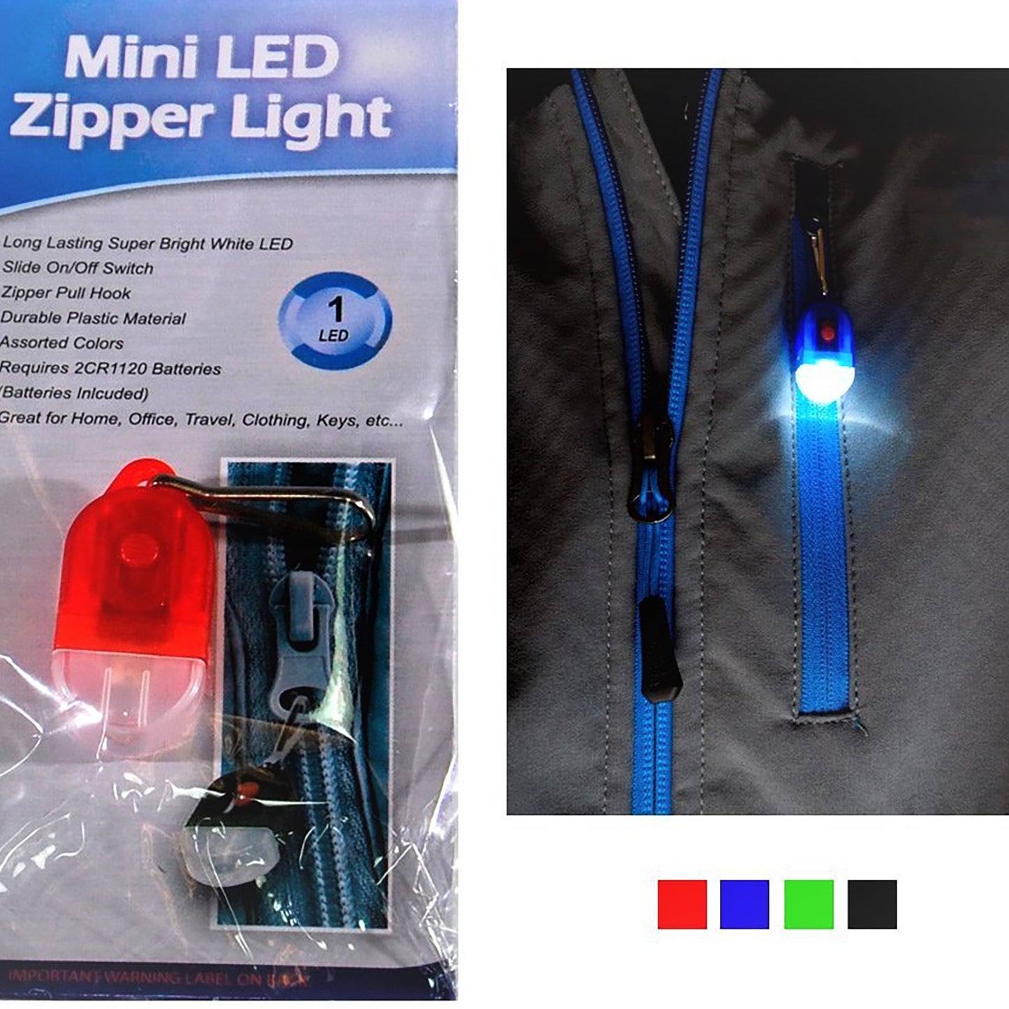 24PC LED MINI ZIPPER LIGHT DISPLAY