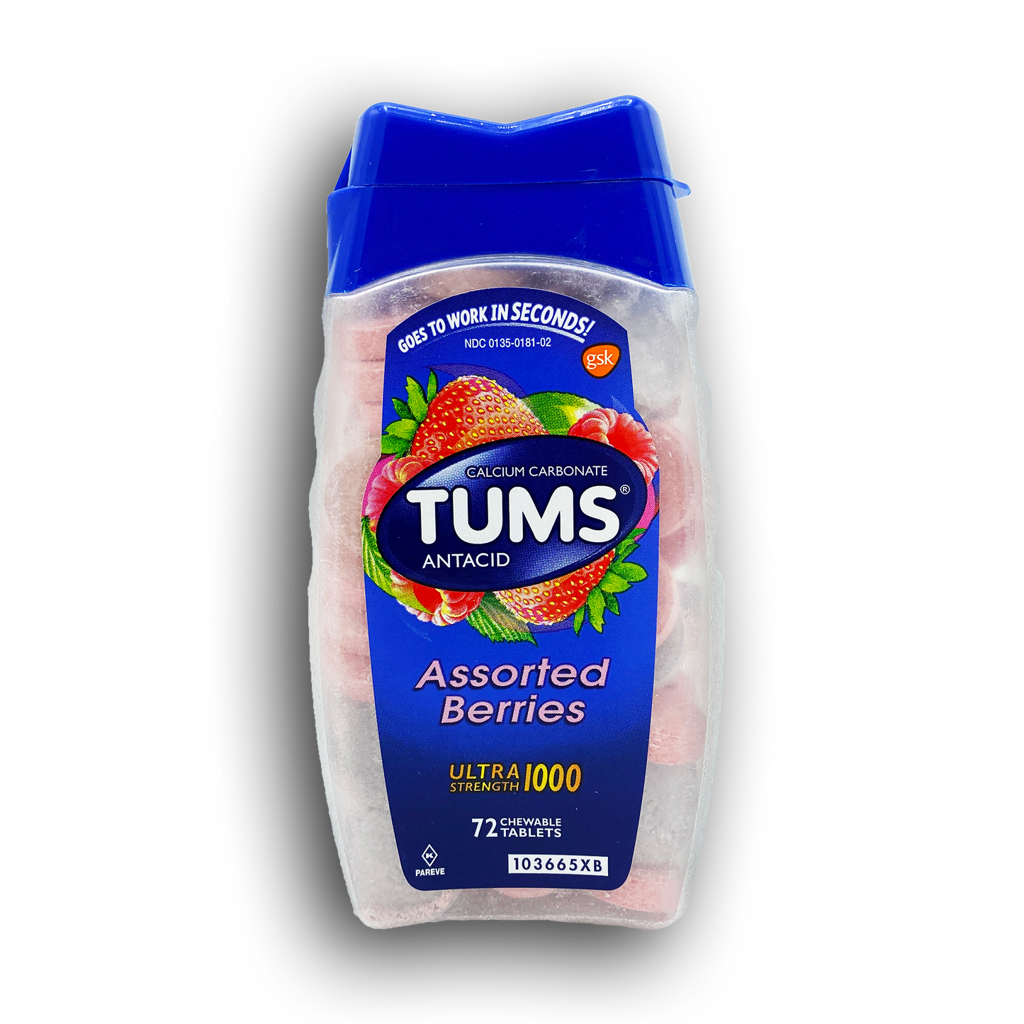 72PC TUMS ULTRA STRENGTH 1000 ASSORTED BERRIES