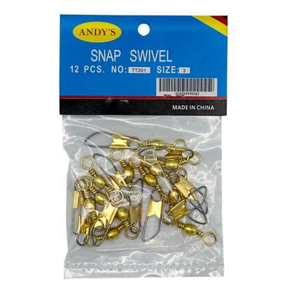 12CT BRASS SNAP SWIVELS