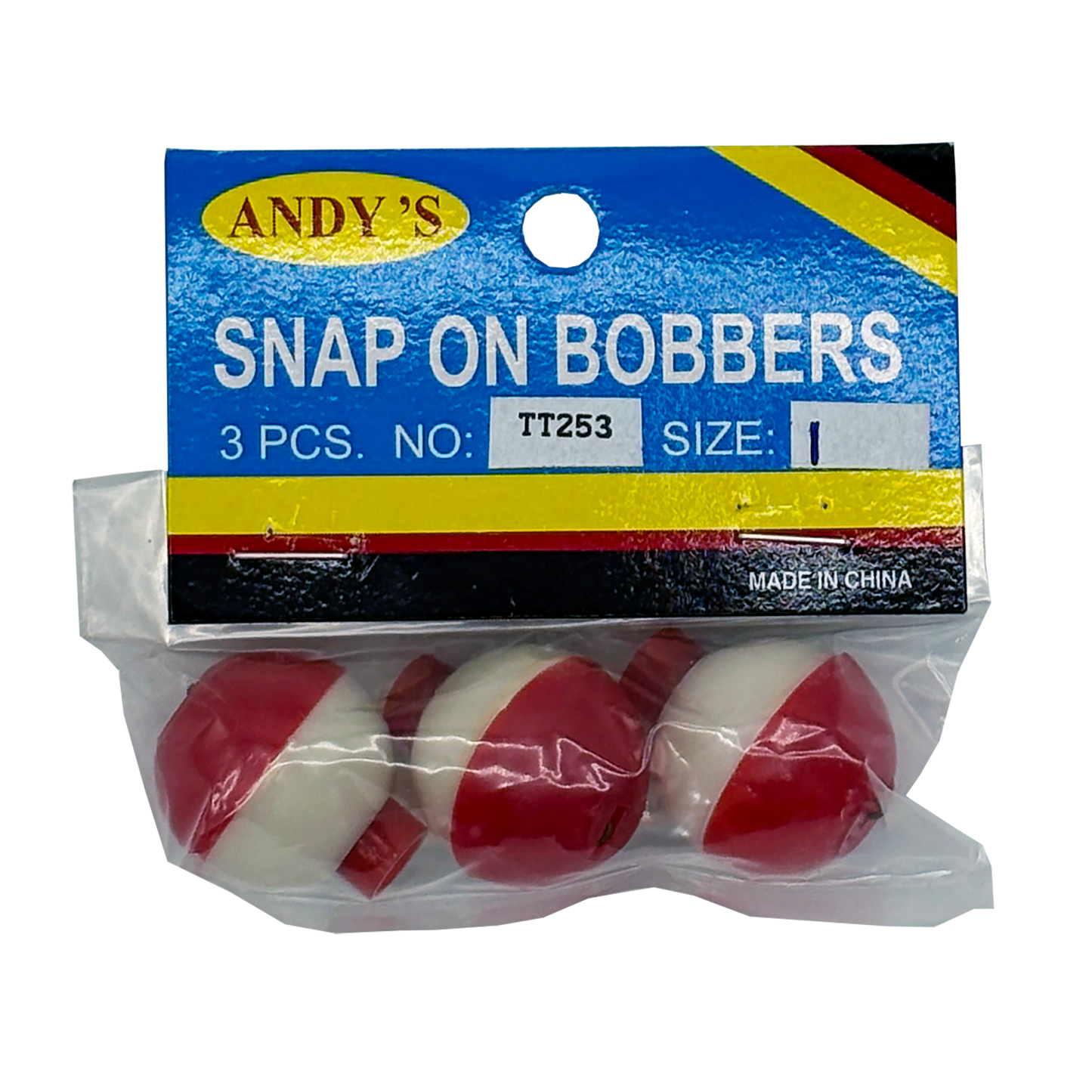 3PK SNAP ON BOBBERS