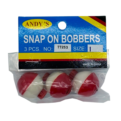 3PK SNAP ON BOBBERS