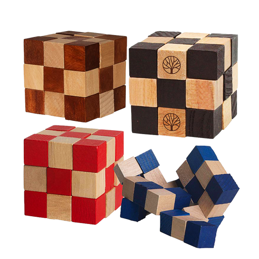 WOODEN ELASTIC CUBE PUZZLE