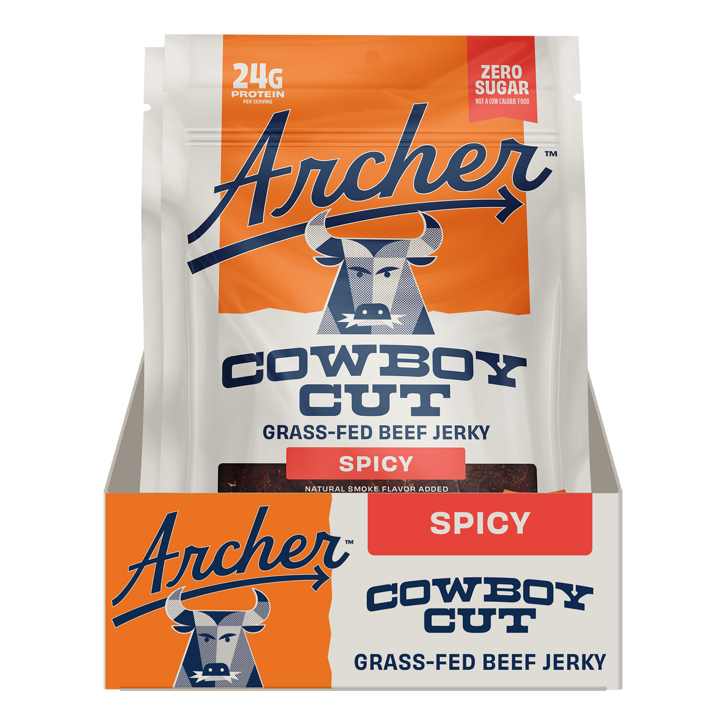 12PK COWBOY CUT SPICY BEEF JERKY DISPLAY