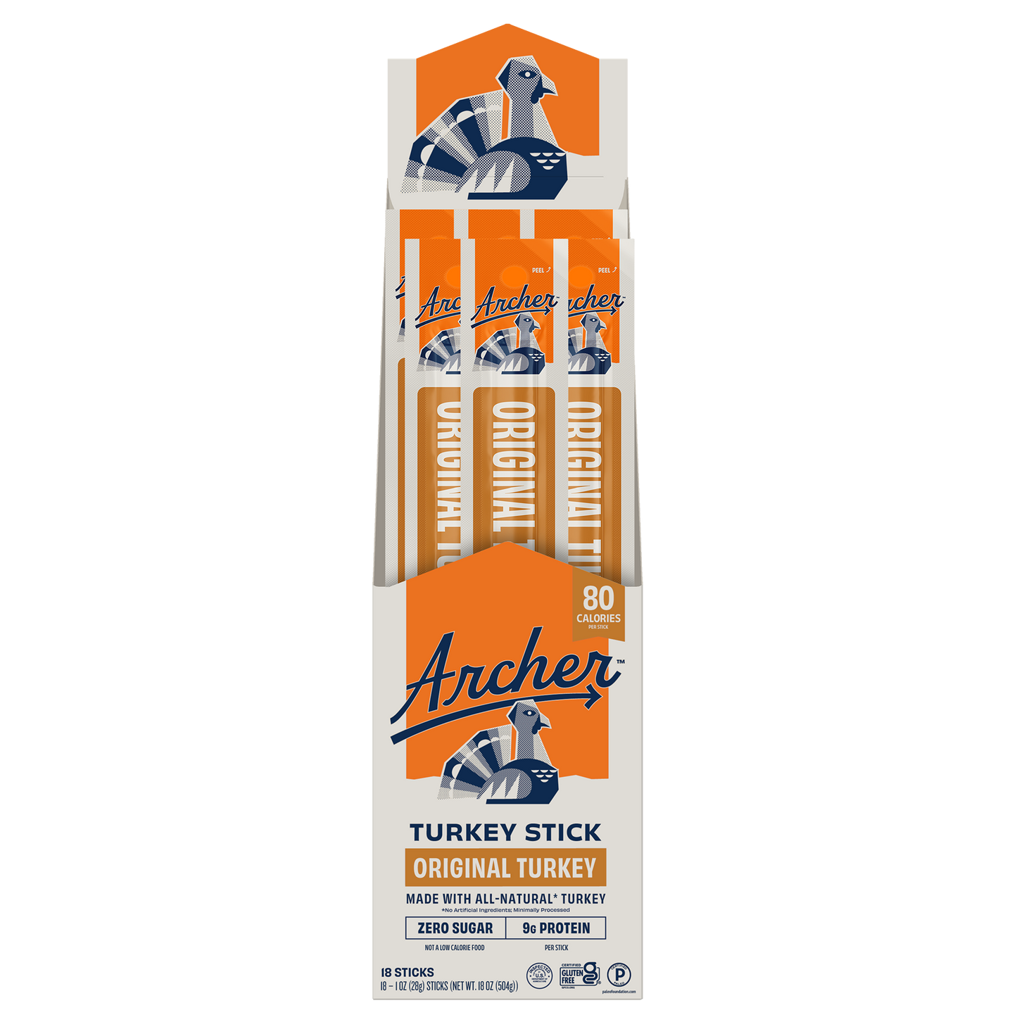 18PK ORIGINAL TURKEY STICKS DISPLAY
