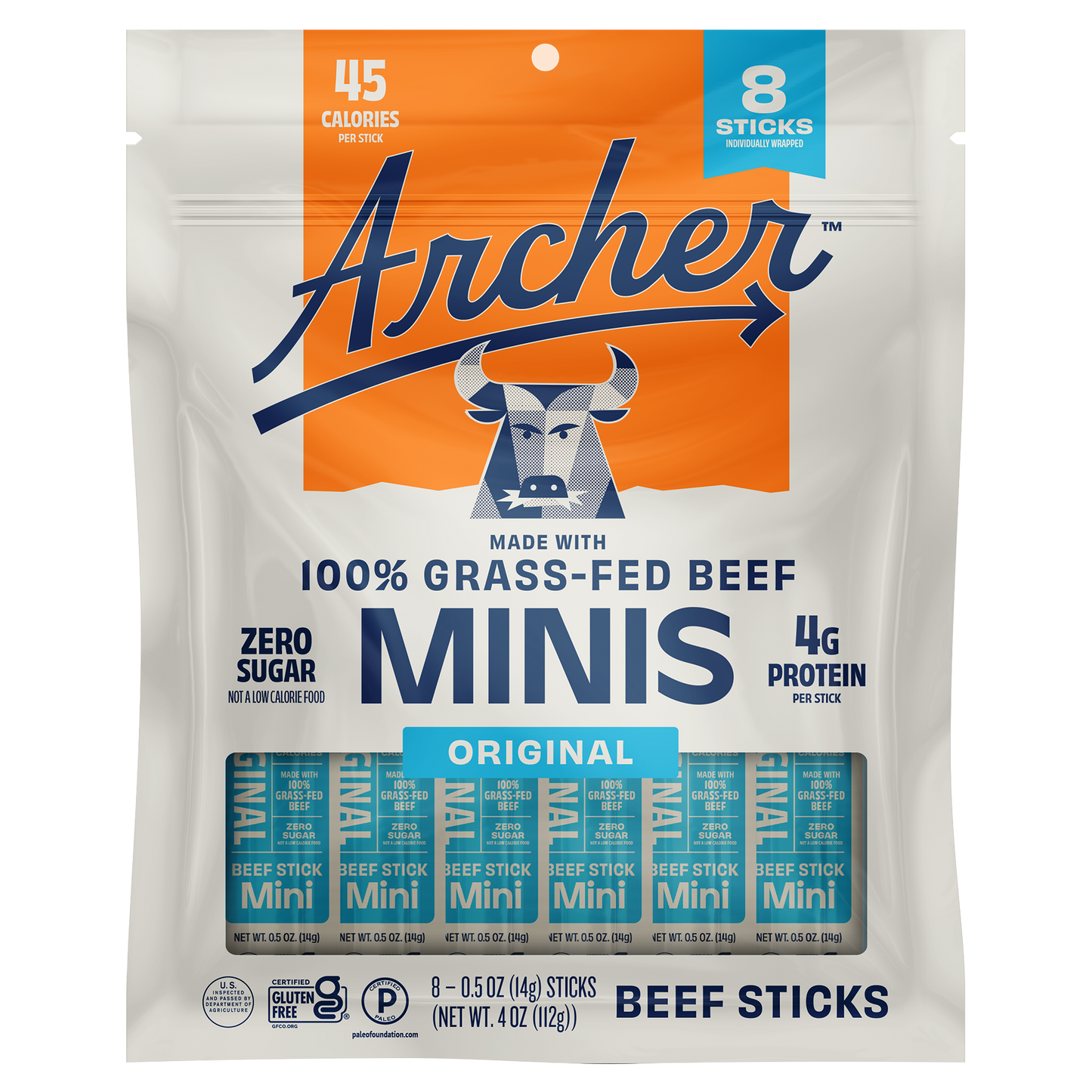 10PK ORIGINAL BEEF MINI STICKS DISPLAY