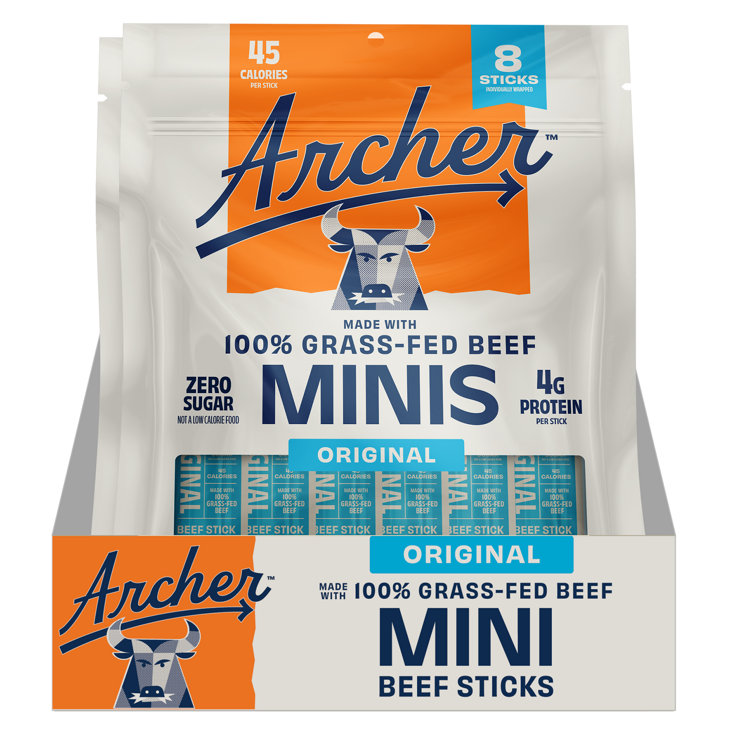 10PK ORIGINAL BEEF MINI STICKS DISPLAY