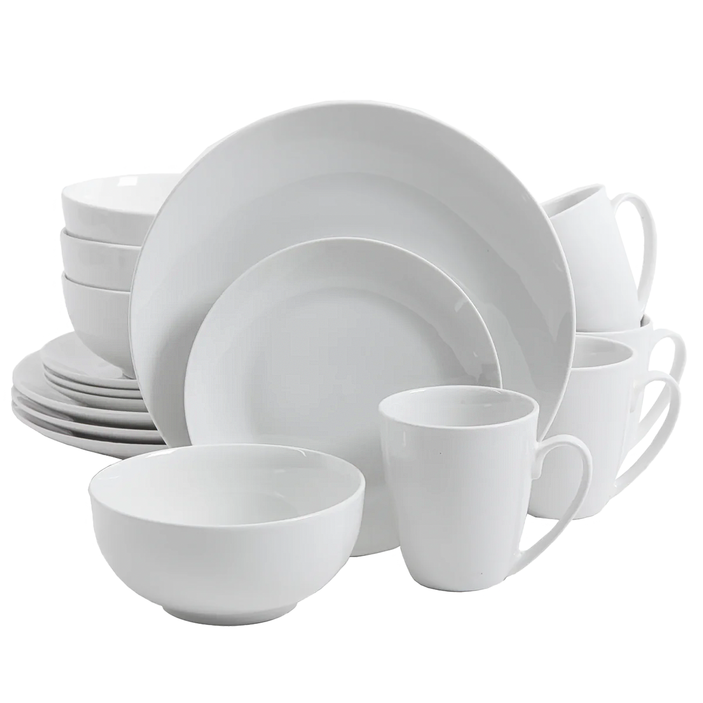 16PC GIBSON WHITE DINNERWARE SET
