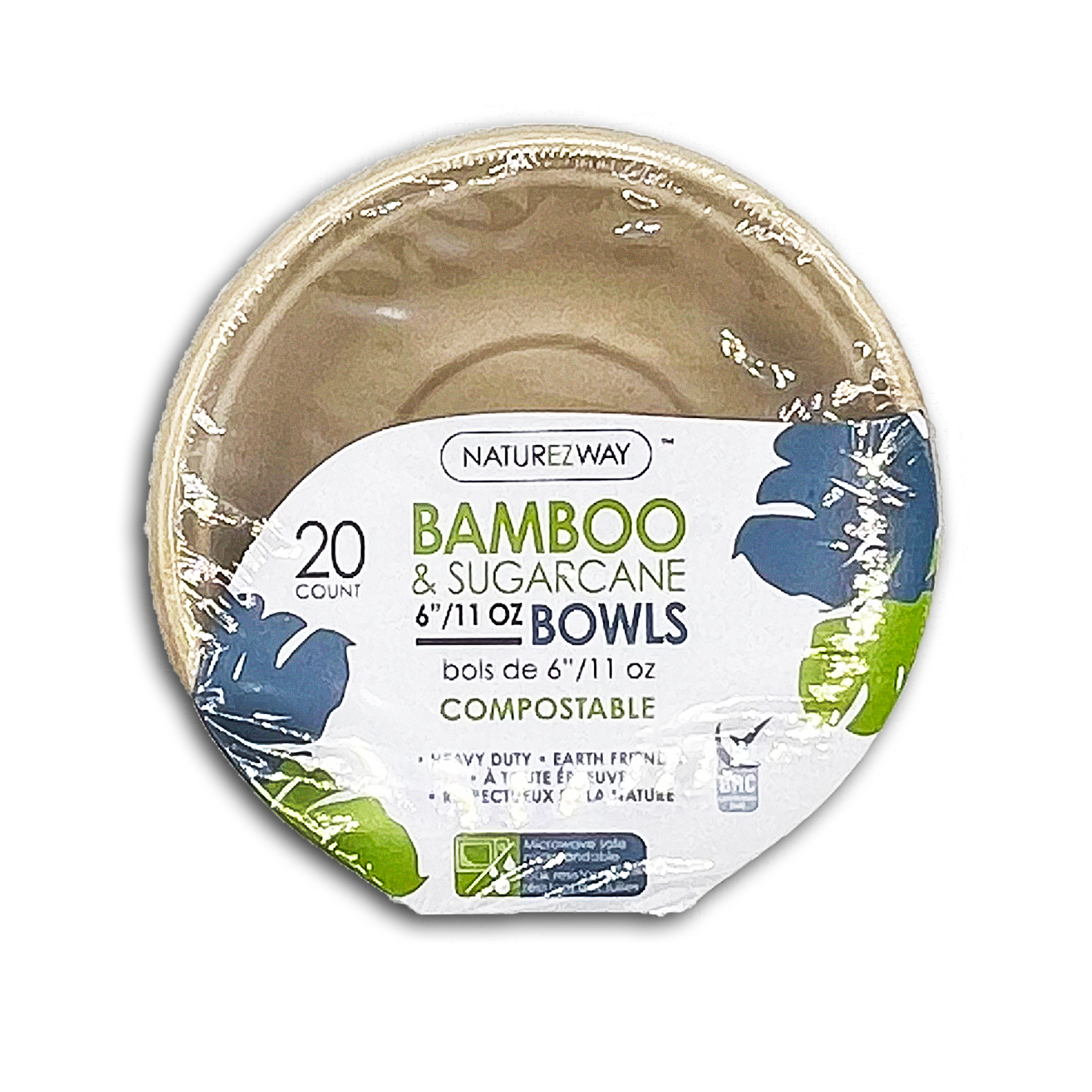20PC BAMBOO & SUGARCANE COMPOSTABLE BOWLS