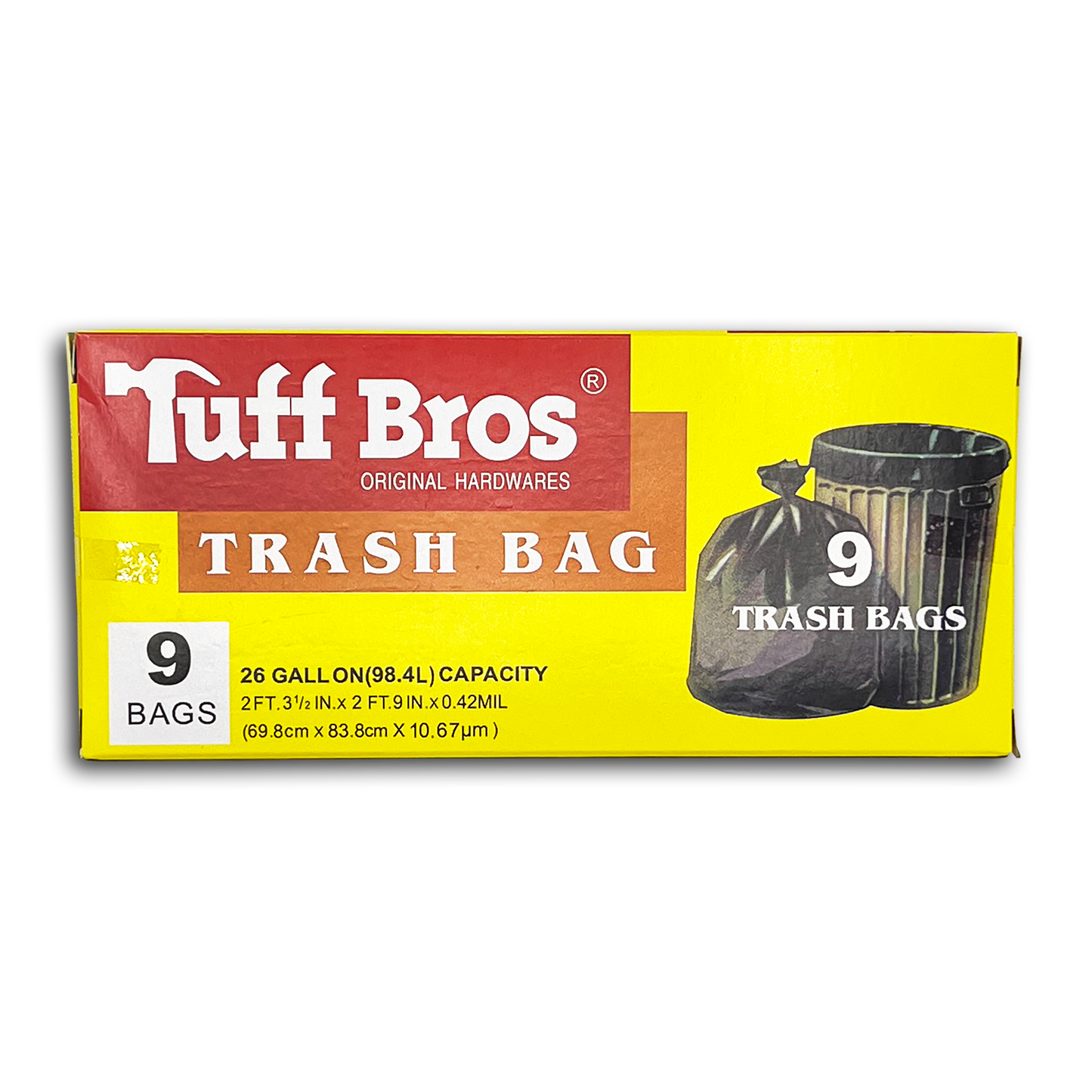 9PK 26GAL TRASH BAGS