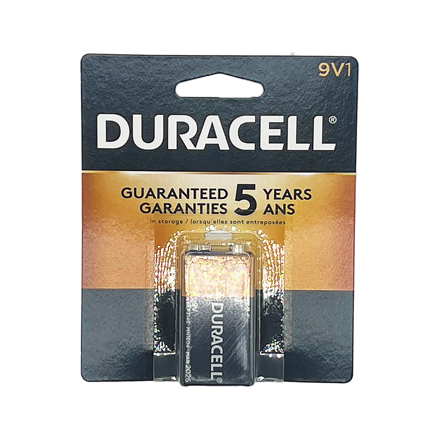 9V DURACELL COPPERTOP ALKALINE BATTERY
