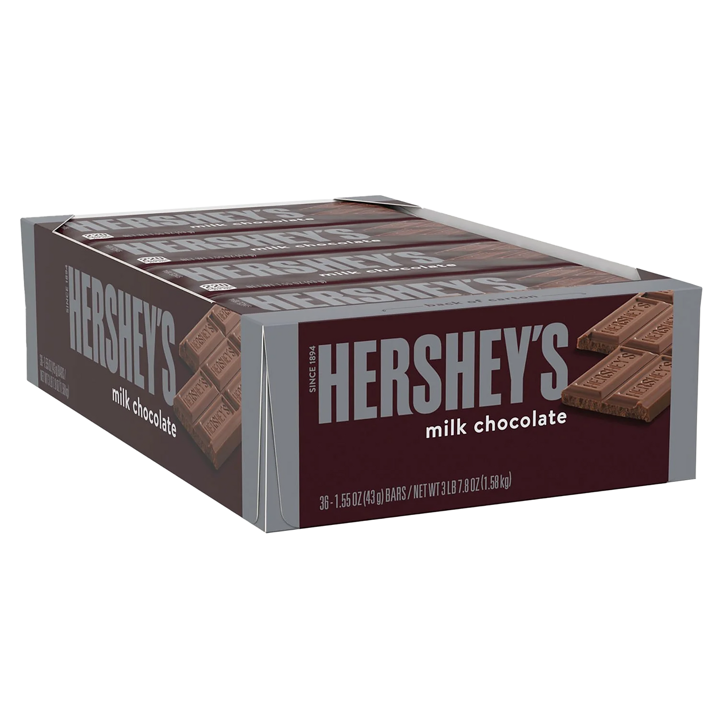 36PK HERSHEY'S MILK CHOCOLATE BAR DISPLAY