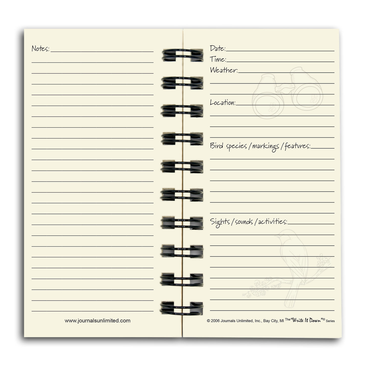 BIRD WATCHING MINI JOURNAL