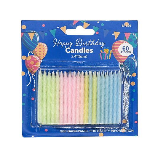60PC BIRTHDAY CANDLES