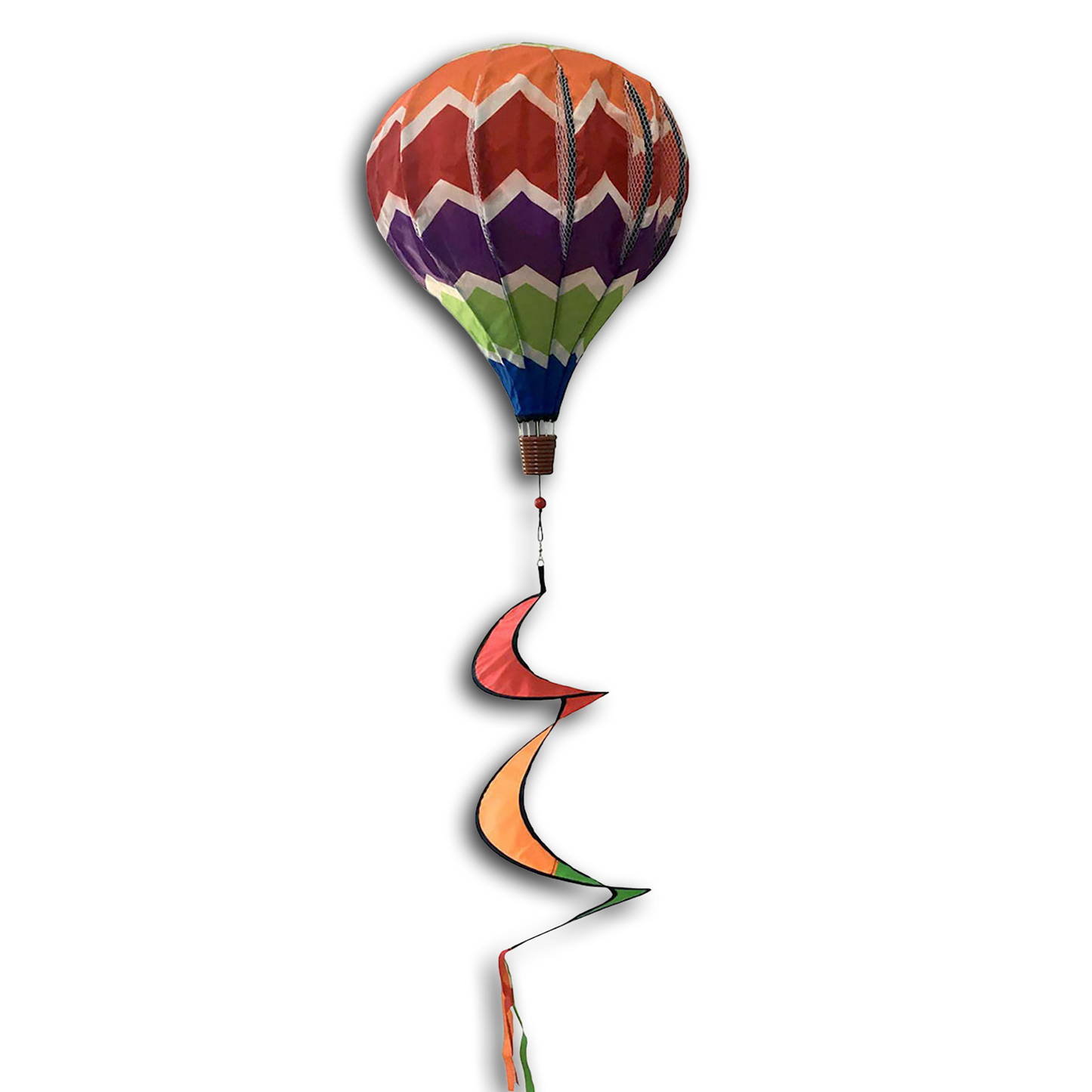 MULTI-COLOR HOT AIR BALLOON WIND TWISTER WINDSOCK